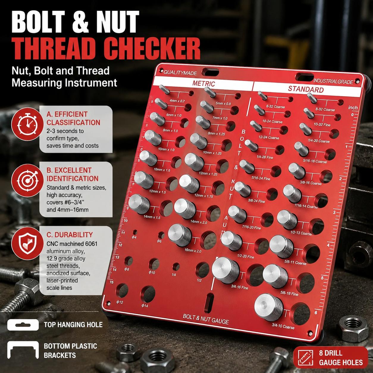 Nut and Bolt Thread Gauge Set  - Home Improvement Warehouse ulasan dan harga