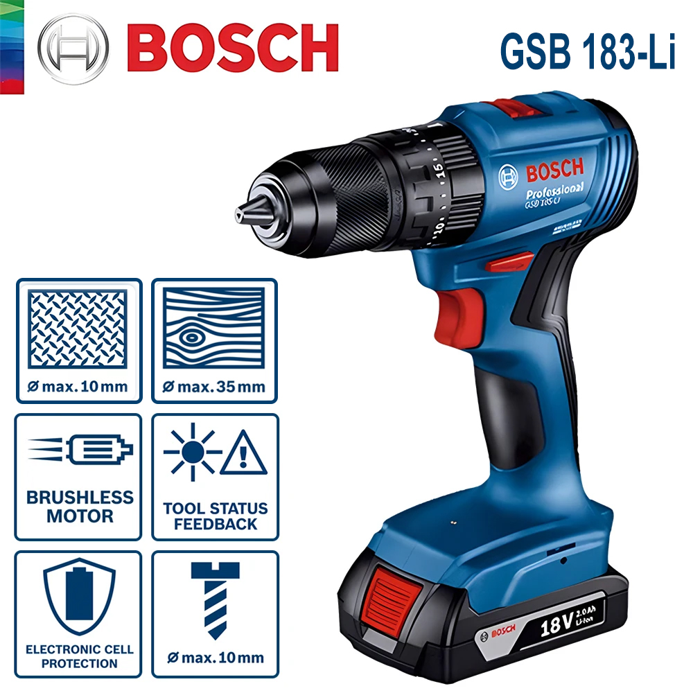 Bosch GSB 183-LI Electric Dril - Power Drill Cordless ulasan dan harga